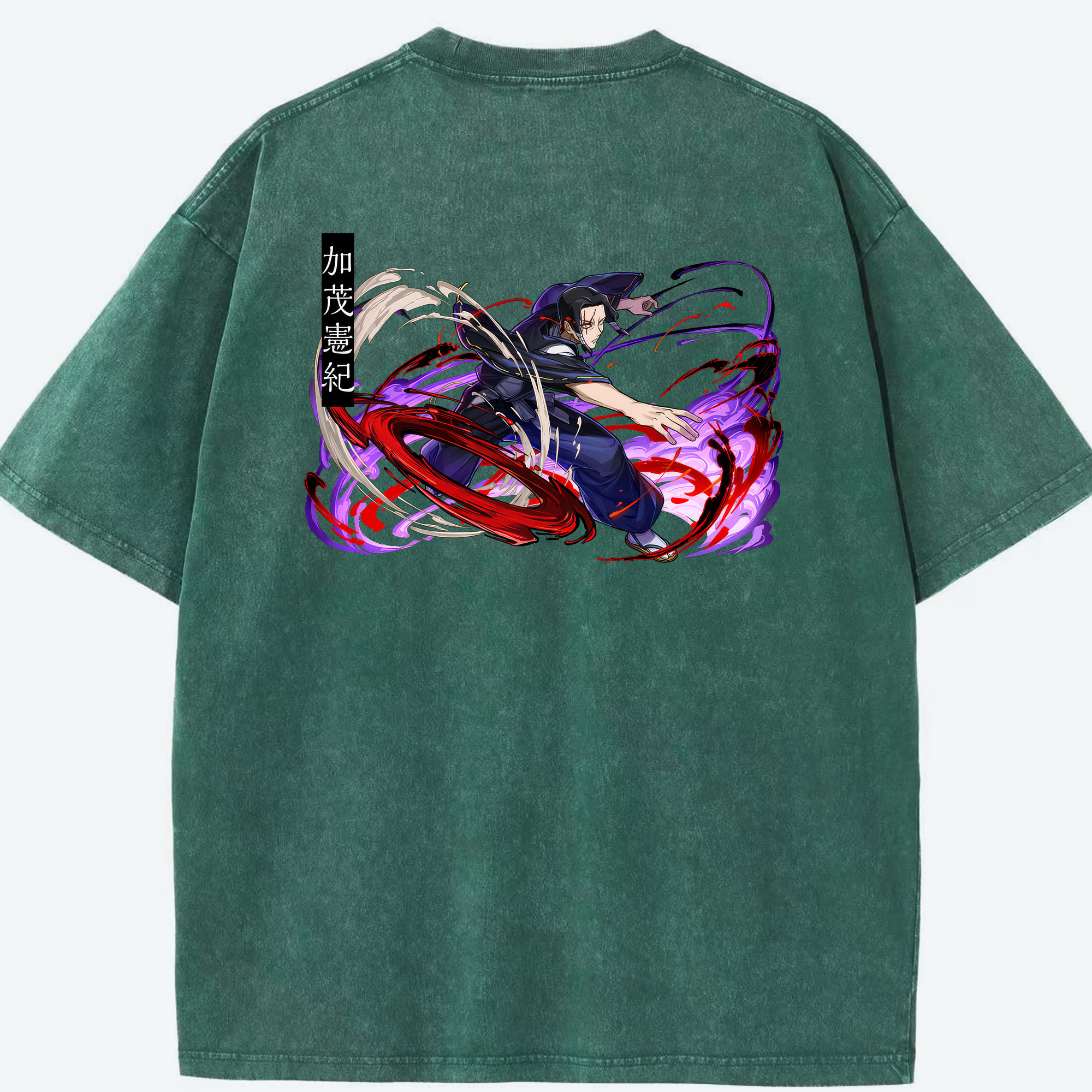 （画像用） 呪術廻戦 Jujutsu Kaisen 綿100% ヴィンテージ風 半袖Tシャツ（背面プリント）